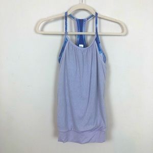 LULULEMON Ivivva Purple Double Dutch Bra Tank Sz 12